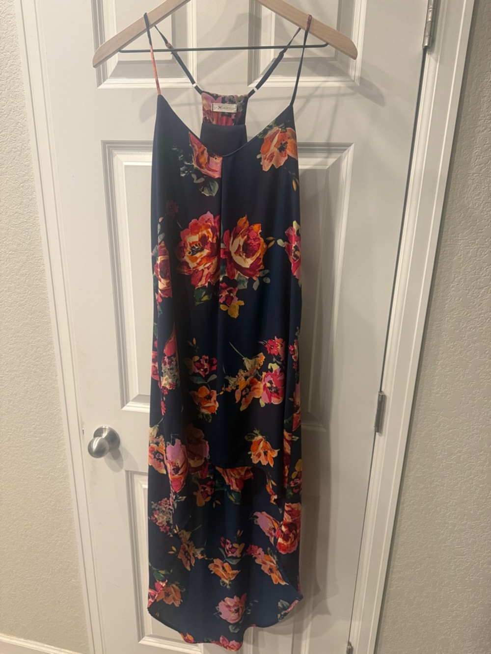 Everly Floral High Low Dress Dramatic Hem Flowy Boho S